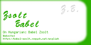 zsolt babel business card